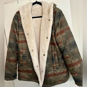 Reversible Faux Fur Coat M